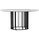 Haven Black and White Marble Top Round Coffee Table