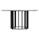 Haven Black and White Marble Top Round Coffee Table