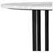 Haven Black and White Marble Top Round Coffee Table