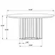 Haven Black and White Marble Top Round Coffee Table