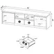 Winfield Black 78" 2 Door TV Stand