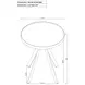 Briggs White Marble Printed Glass Top Round End Table