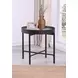 Ozella Sandy Black Round End Table