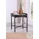 Ozella Sandy Black Round End Table