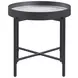 Ozella Sandy Black Round End Table
