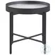 Ozella Sandy Black Round End Table