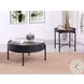 Ozella Sandy Black Round End Table