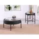 Ozella Sandy Black Round End Table
