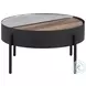 Ozella Sandy Black Round Occasional Table Set
