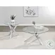 Kenzie Chrome Tempered Glass Top Round End Table