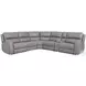 70815M Gray Leather Power Reclining Sectional