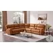 70815M Pumpkin Leather Power Reclining Sectional