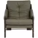 Fitzgerald Ludlow Dark Olive Leather Upholstered Lounge Chair