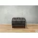 Trix Ash Leather Upholstered Rectangular Ottoman