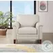 Wendover Vanilla Leather Upholstered Accent Chair