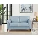 Wendover Spa Blue Top Grain Leather Loveseat