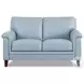 Wendover Spa Blue Top Grain Leather Loveseat