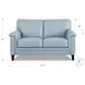 Wendover Spa Blue Top Grain Leather Loveseat