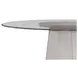 Korey White Wash Mindi 48" Round Glass Top Dining Table