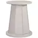 Korey White Wash Mindi 48" Round Glass Top Dining Table