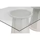Korey White Wash Mindi 78" Rectangular Glass Top Dining Table