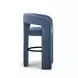 Malone Denim Blue Performance Fabric Upholstered Bar Stool