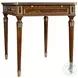 Tales from France Black And Blind Gold Tooling Ramsey Mahogany 43" Drawer Writing Table