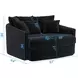 Matty Ebony 57" Cuddle Chaise