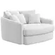 Matty White 57" Cuddle Chaise