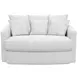 Matty White 57" Cuddle Chaise