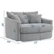 Matty Pewter 57" Cuddle Chaise