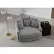 Matty Pewter 57" Cuddle Chaise