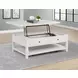 Payne Distressed White Rectangular Lift Top Coffee Table