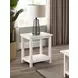 Payne Distressed White End Table