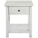 Payne Distressed White 1 Drawer End Table