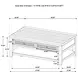 Concord Distressed Java 2 Drawer Rectangular Coffee Table