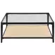 Lanewood Black And Glass Top Coffee Table