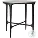 Hermas Black Marble Top Round Occasional Table Set
