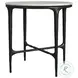 Hermas Black Marble Top Round Occasional Table Set