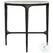 Hermas Black Marble Top Round Occasional Table Set