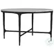 Hermas Black Marble Top Round Occasional Table Set