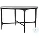 Hermas Black Marble Top Round Occasional Table Set