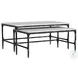 Ebby Antique Black 2 Piece Marble Top Nesting Occasional Table Set