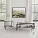 Ebby Antique Black 2 Piece Marble Top Nesting Occasional Table Set