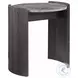 Gladstone Distressed Gray Faux Marble Round End Table