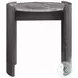 Gladstone Distressed Gray Faux Marble Round End Table