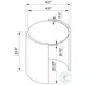 Gladstone Distressed Gray Faux Marble Round End Table