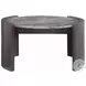 Gladstone Distressed Gray Faux Marble Round Coffee Table
