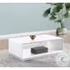 Paseo White High Gloss Rectangular Occasional Table Set