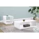 Paseo White High Gloss Rectangular Occasional Table Set